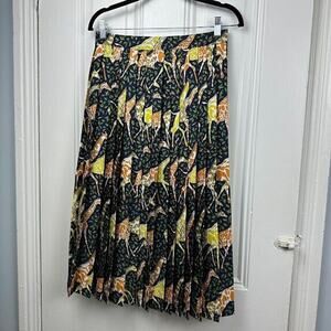 J. Crew Multicolor Animal Print Midi Skirt